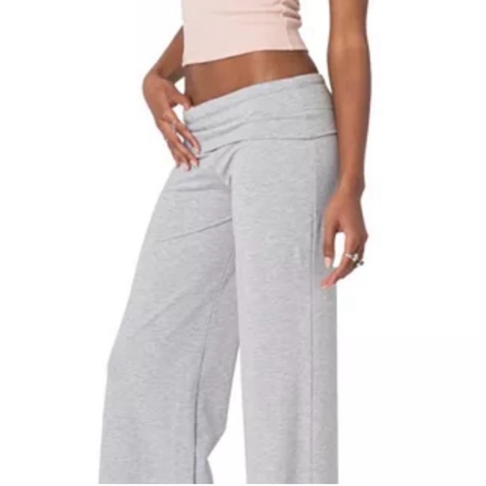 Edikted Wide Leg Fold Over Pants